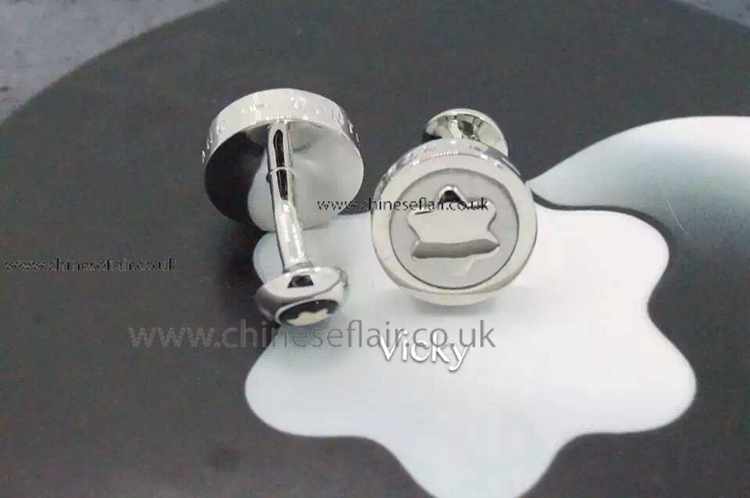 Replacement Mont blanc Cufflinks Silver Steel Best Replica